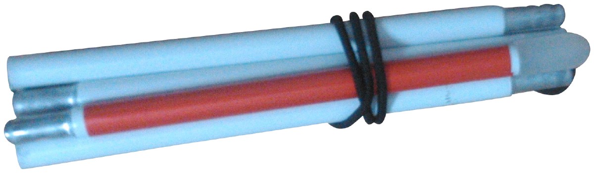 Picture of a compact cane that is sold from braille superstore.